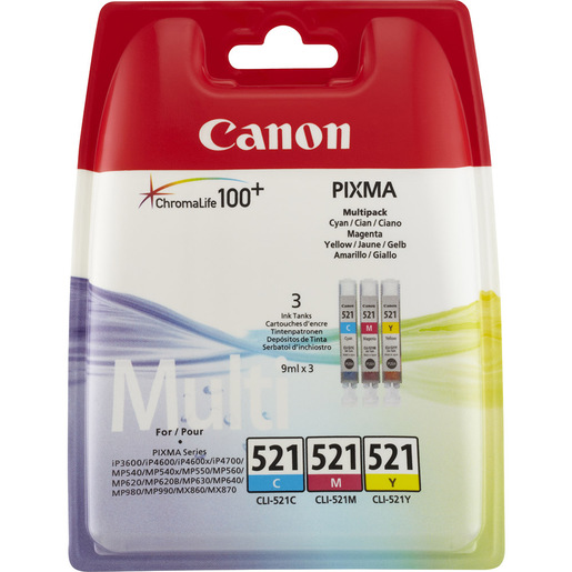 Image of Canon Cartucce colore multipack CLI-521 C/M/Y