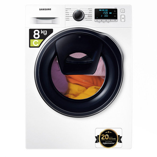 Image of Samsung WW8NK62E0RW/ET lavatrice slim a caricamento frontale Addwash™