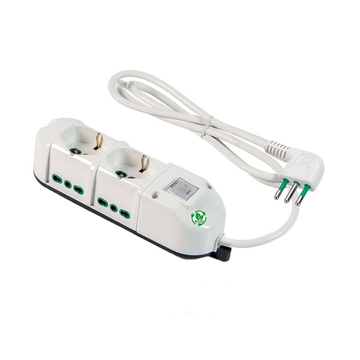Image of FANTON 491124ECO prolunghe e multiple 1,5 m 6 presa(e) AC Interno Bianco