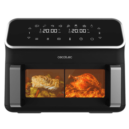 Cecotec Cecofry Panoramic 9000 Doppia 9 L Libera installazione 2700 W Friggitrice ad aria calda Nero