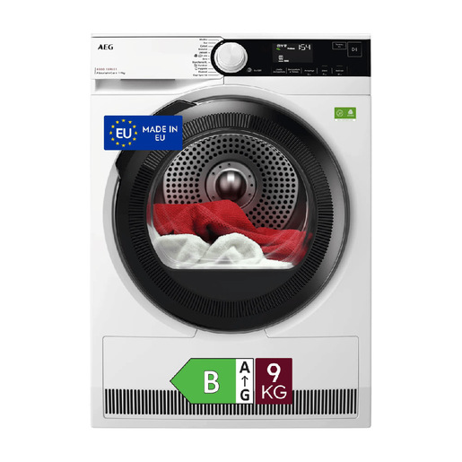AEG TR8HDCH9B asciugatrice Libera installazione Caricamento frontale 9 kg Bianco
