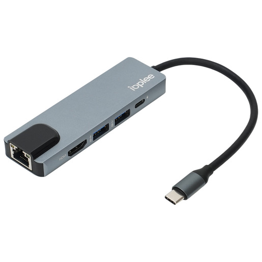 Image of IOPLEE IOPEXTHE5IN1604 hub di interfaccia USB tipo-C Grigio