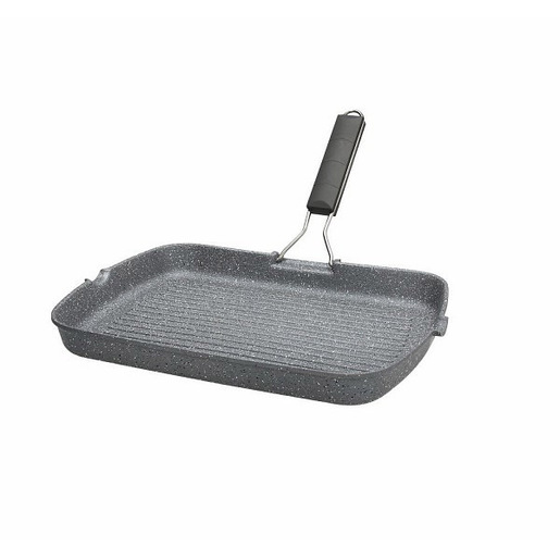 Image of Tognana Porcellane GRILL RETTANGOLARE IN FUSIONE CON MANICO PIEGHEVOLE 34×24 cm