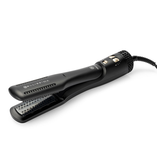 Image of Bellissima Imetec AirSleek, Piastra lisciante 2in1, asciuga e crea un liscio naturale con l'aria, capelli protetti senza calore estremo, ionizzatore,