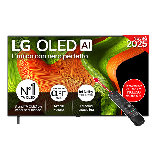 Image of LG OLED AI OLED55B56LA TV Serie B5 55'' 4K, ?8 Gen2, Dolby Vision, 20W, 4 HDMI con VRR 120Hz, G-Sync, Smart TV WebOS 25
