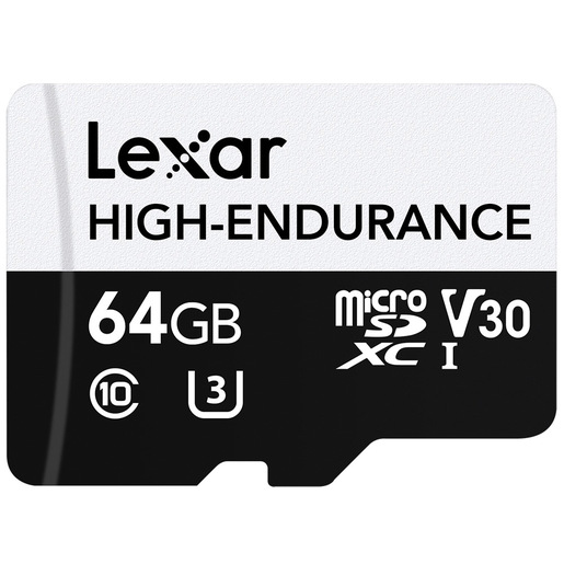 Image of Lexar High-Endurance 64 GB MicroSDXC UHS-I Classe 10