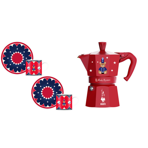 Image of Bialetti 0005317 caffettiera manuale Moka Blu, Rosso