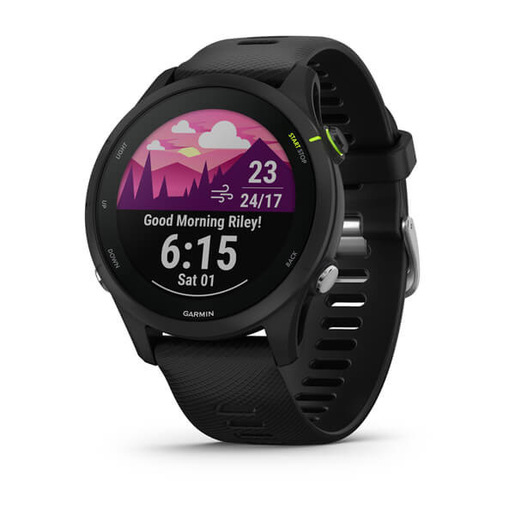 Garmin Forerunner 255 Music 3,3 cm (1.3'') MIP 46 mm Digitale 260 x 260 Pixel Touch screen Nero Wi-Fi GPS (satellitare)