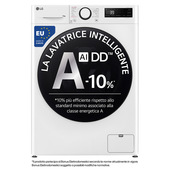 Lg F4WR6010AGW Lavatrice 10Kg Ai Dd, Serie R5, Classe A-10%, 1400 Giri, Turbowash 360, Lavaggio A Vapore, White-image