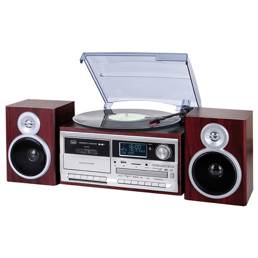 Image of Trevi GIRADISCHI STEREO DAB+ 25W WIRELESS USB SD AUX-IN CASSETTA ENCODING TT 1072 DAB LEGNO