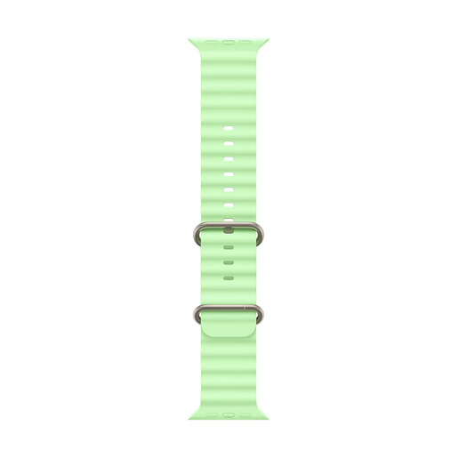 Image of Apple Cinturino Ocean verde neon (49 mm) - Titanio naturale