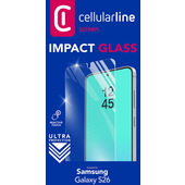 Cellularline Impact Glass - Galaxy S26 Vetro Temperato Sottile, Resistente E Super Sensibile