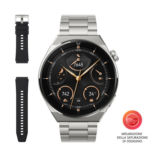 Image of Huawei WATCH GT 3 Pro 3,63 cm (1.43'') 46 mm AMOLED 4G Titanium GPS (satellitare) cod015