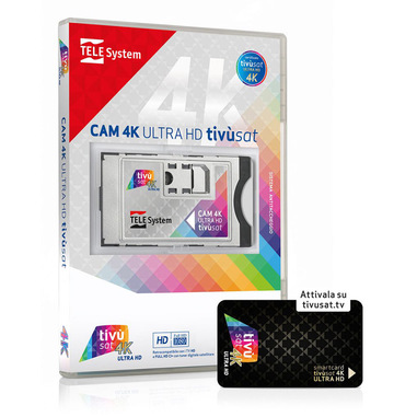CAM Tivùsat 4K Ultra HD - Per TV E Decoder, Guarda Canali HD E 4K Con Smartcard Inclusa | Serie A Con DAZN - Foto 6