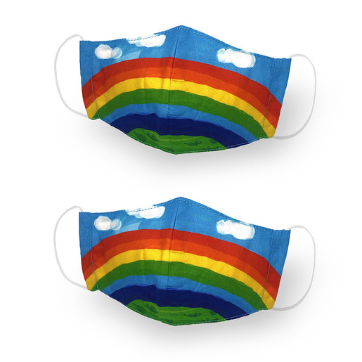 Image of Kanguru Green Mask Set 2 pezzi Kid Rainbow