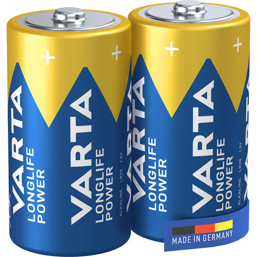 Image of Varta Longlife Power, Batteria Alcalina, C, Baby, LR14, 1.5V, Blister da 2, Made in Germany