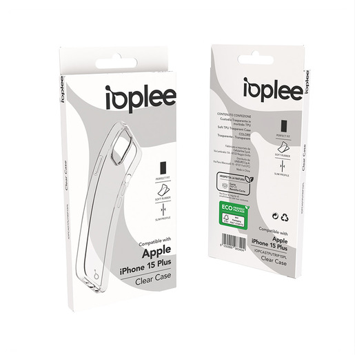 Image of IOPLEE Custodia Trasparente in morbido TPU per iPhone 15 Plus