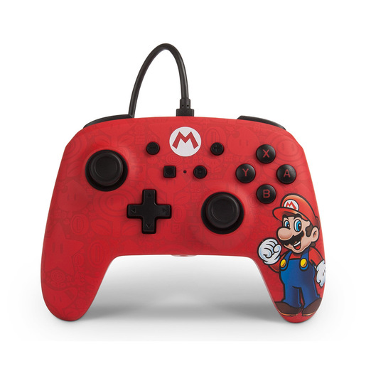 Image of PowerA Mario Nero, Rosso USB Gamepad Analogico/Digitale Nintendo Switch
