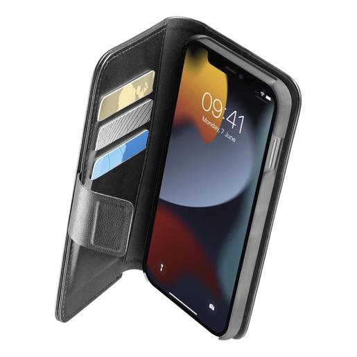 Cellularline Book Agenda - iPhone 13 Pro Eleganza e funzionalità in un’unica soluzione - con tecnologia antibatterica Microban integrata