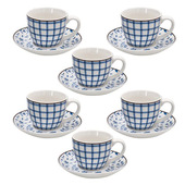 Tognana Porcellane IR685016190 Tazza Blu, Bianco Espresso 6 Pz-image