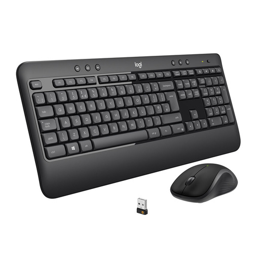 Image of Logitech MK540 Advanced Combo Tastiera e Mouse Wireless per Windows, Ricevitore USB Unifying 2,4 GHz, Tasti di Scelta Rapida Multimediali, Durata Batt