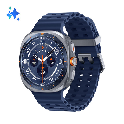 Image of Samsung Galaxy Watch Ultra 2025 (Titanium Blue, LTE, 47mm) Smartwatch Galaxy AI, Design resistente agli urti, Batteria a lunga durata, Cassa in titani