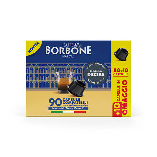 Caffè Borbone Capsule Compatibili Dolce Gusto - Miscela Decisa - 80+10 caps