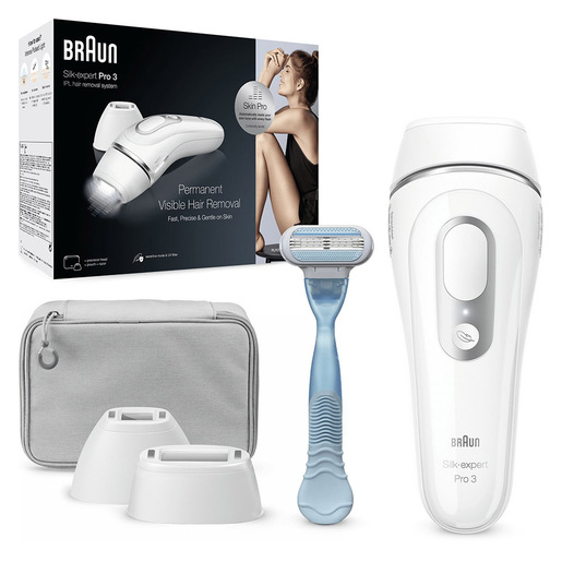 Image of Braun Silk-expert Pro Silk expert Pro 3 PL3121, Epilatore A Luce Pulsata Donna, Per La Rimozione Permanente Dei Peli Visibili A Casa Tua, Bianco/Argen