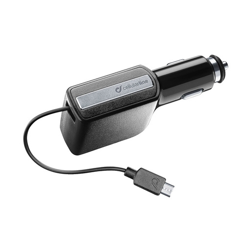 Image of Cellularline Roller Car Charger 10W - Micro USB - iPhone, Samsung, Hua