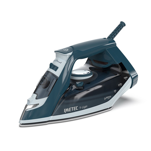 Image of Imetec F-Light Ferro da Stiro a Vapore, Leggero, Piastra Superscorrevole con Rivestimento Glide Ceramic, Colpo vapore 150g, Doppia Protezione anticalc
