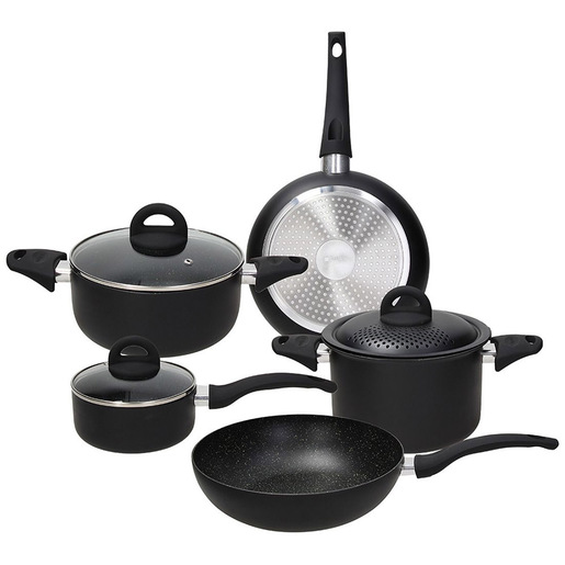 Image of Tognana Porcellane Rock in black set di pentole 8 pz