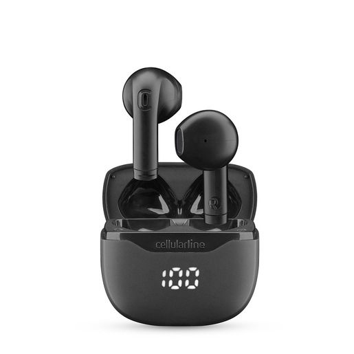 Cellularline Core Auricolare Bluetooth TWS con custodia di ricarica e display led
