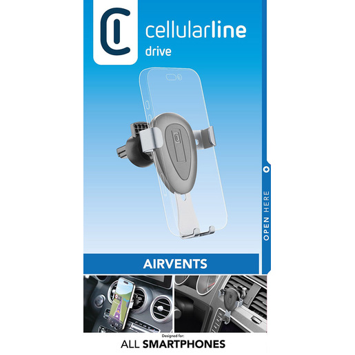 Image of Cellularline Slide - Universal Supporto smartphone da auto per alette di aerazione