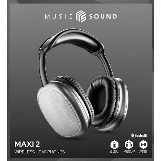 Music Sound Maxi2 Cuffie around-ear Maxi2 Bluetooth 5.0 : cuffie around-the-ear dal design moderno e colorato, che garantiscono un suono potente e bilanc
