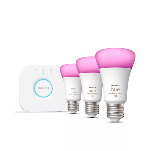 Image of Philips Hue White and Color ambiance Starter Kit Bridge + 3 Lampadine Smart E27 75W