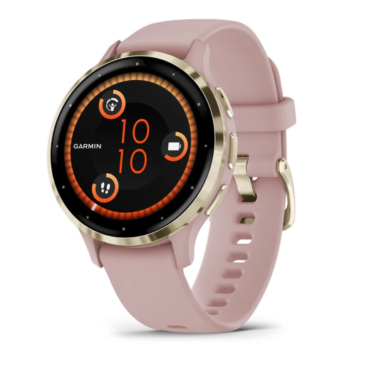 Garmin Venu 3S 3,05 cm (1.2'') AMOLED 41 mm Digitale 390 x 390 Pixel Touch screen Oro, Rosa Wi-Fi GPS (satellitare)
