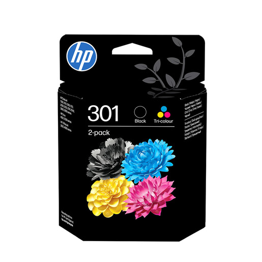 immagine di Hp Confezione Da 2 Cartucce Originali Di Inchiostro nero/tricromia 301 N9J72AE#LS1