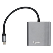 Ioplee IOPEXTHE4IN1603 Cavo E Adattatore Video 0,18 M Usb Tipo-C Hdmi Grigio-image