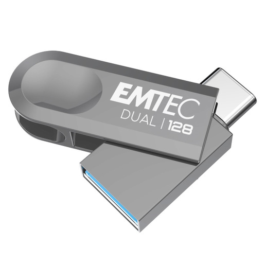 Image of Emtec D280 Dual unità flash USB 128 GB USB Type-A / USB Type-C 3.2 Gen 1 (3.1 Gen 1) Argento