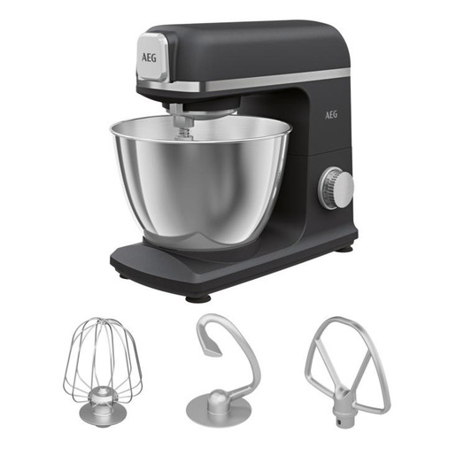 Image of AEG Robot da cucina KM5-1-4BPT, Impastatrice planetaria, Potenza 1200W, Capacità 5L, 6 impostazioni, Nero
