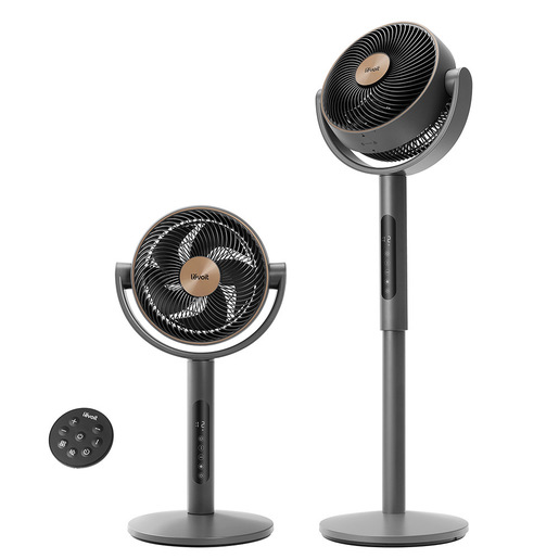Levoit Ventilatore a piantana per la circolazione dell’aria, 7,5 m/s, timer da 1 a 12 ore, oscillazione di 90°, utilizzo tutto l’anno, con telecomando in