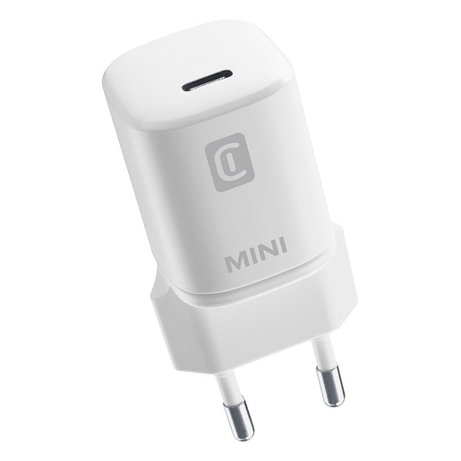 Image of Cellularline mini USB-C CHARGER 20W - iPhone 8 or later Mini caricabatterie da rete USB-C 20W per la carica alla massima velocità di iPhone 8 e succes cod015