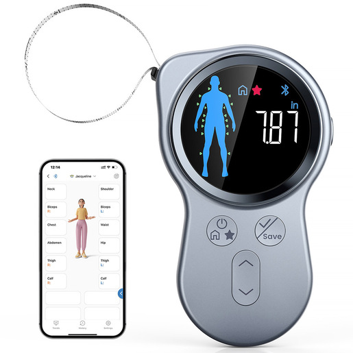Image of Renpho Smart Tape Measure+ R-Y002, Metro a Nastro Smart con Bluetooth, Misurazione di 18 Parti del Corpo e App Integrata