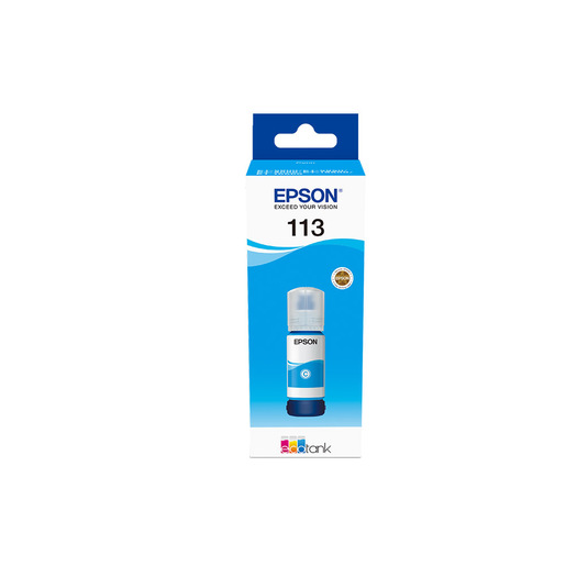 Image of Epson 113 EcoTank Pigment Cyan ink bottle