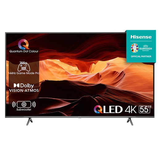 Image of Hisense TV QLED 4K Ultra HD 55'' 55E7KQ PRO, Smart TV VIDAA U7, QLED Di