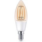 Philips Led Lampadina Smart Filament Dimmerabile Luce Bianca Da Calda A Fredda Attacco E14 40W Candela-image
