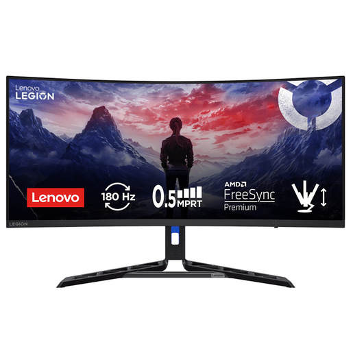 Lenovo Legion R34w-30 - Monitor Gaming 34'' VA Curvo 1500R UWQHD 3440x1440 0 180Hz 0.5ms - Speakers AMD FreeSync Premium + VESA AdaptiveSync 2xHDMI 2.1 +