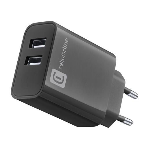 Image of Cellularline MULTIPOWER 24W Caricabatterie con 2 porte USB