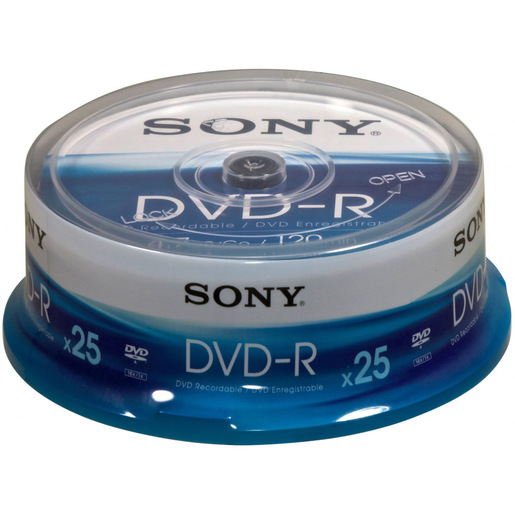 Image of Sony DVD-R Spindle 4,7 GB 25 pz