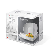 Servizio Piatti Prometeo Pagano Home - 48 Pezzi Per 18 Persone Con Bicchieri Omaggio Luminarc | Completo